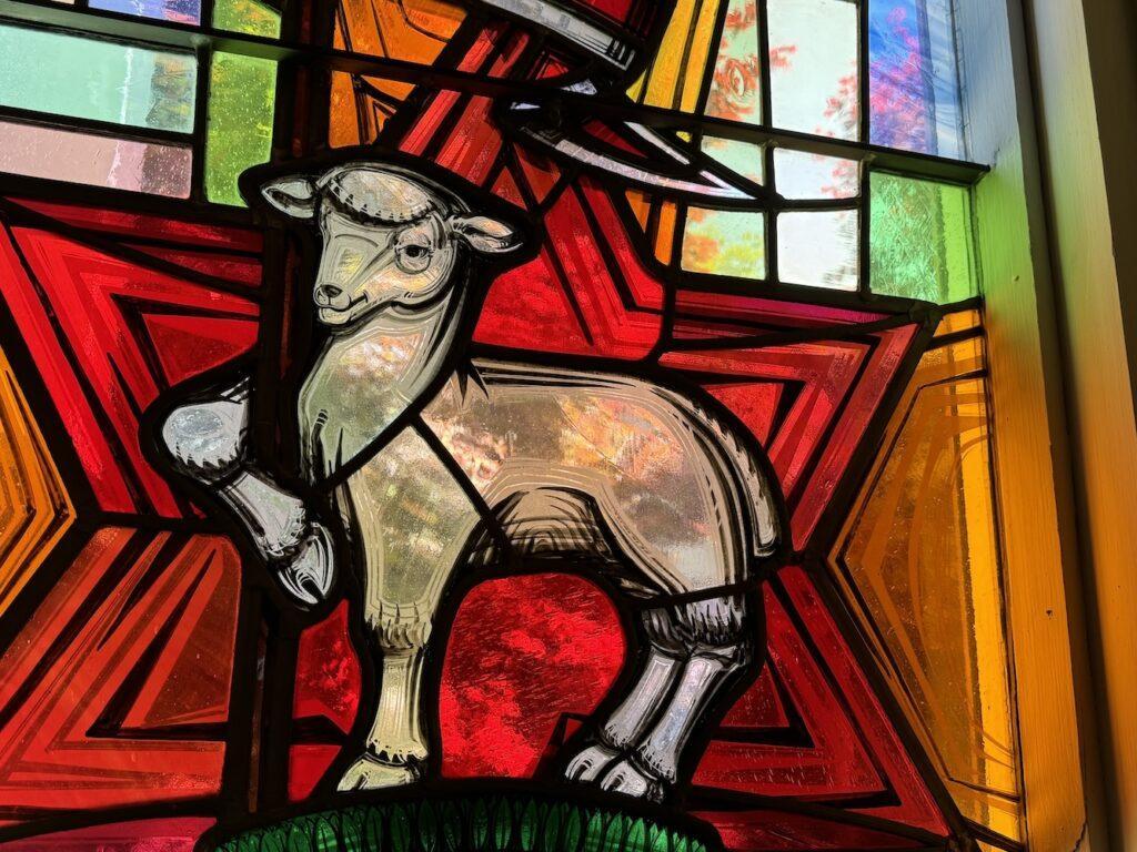 Lamb of God in Stained Glass